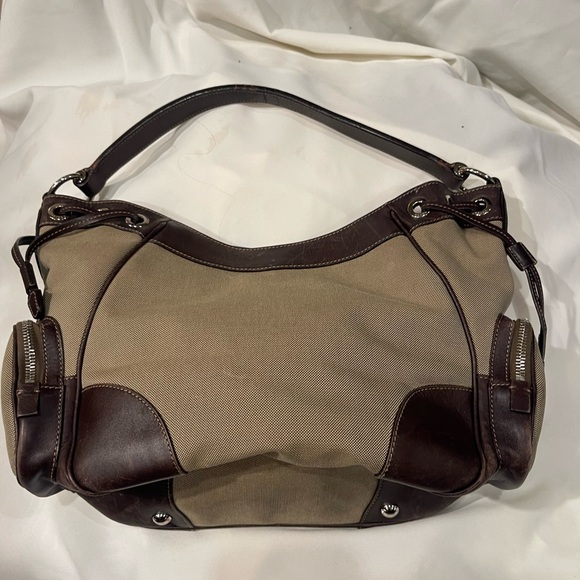 Prada Milano Logo Canvas Shoulder Bag - Picture 4 of 9